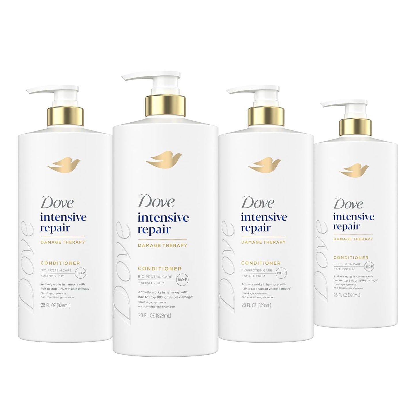 Dove Acondicionador de 4 unidades de reparación intensiva para cabe...