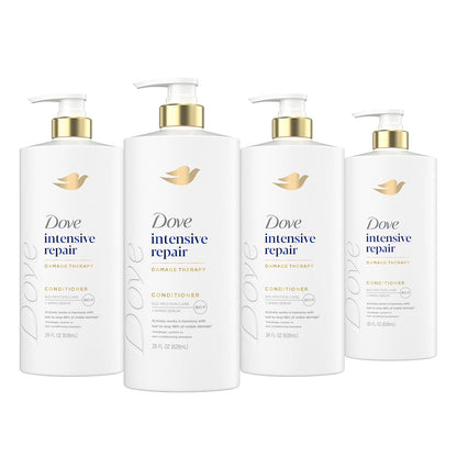 Dove Acondicionador de 4 unidades de reparación intensiva para cabe...