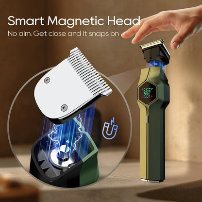 TRIMX Cortadora de barba para hombres, cabezales magnéticos de repu...