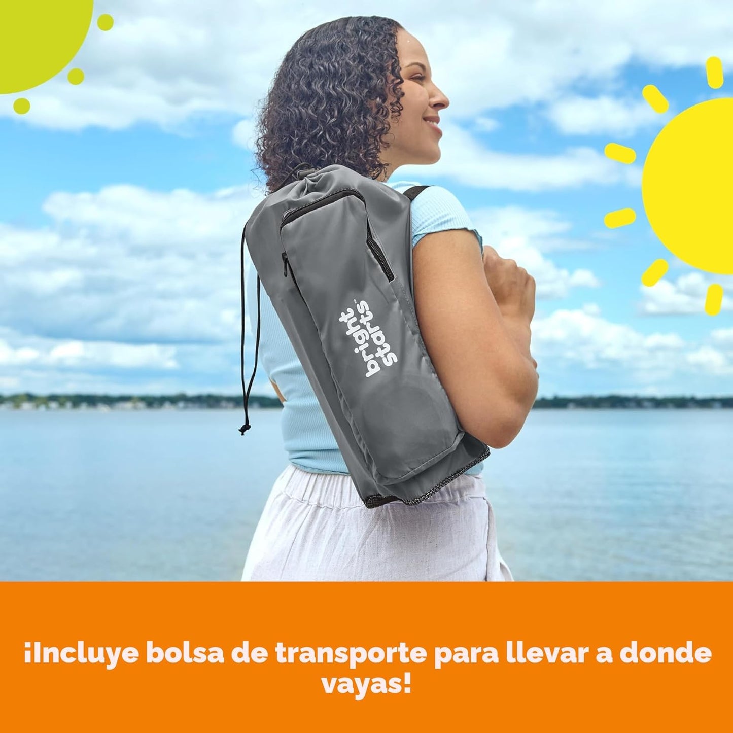 Bright Starts Pop 'N Sit Asiento elevado portátil, para uso en...