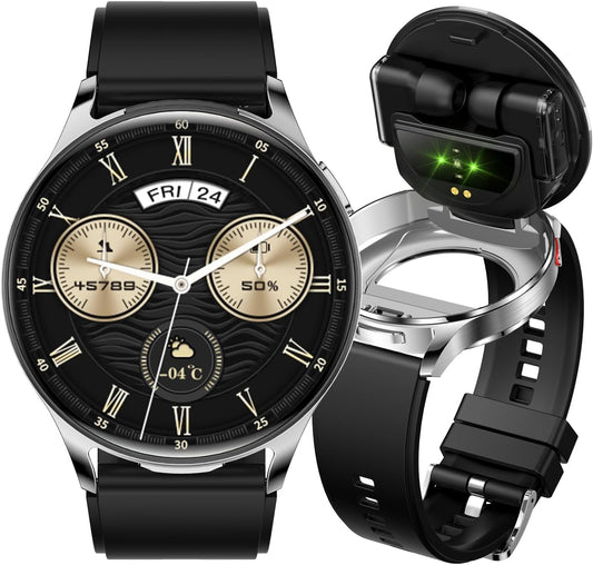 Alliget Reloj inteligente con auriculares, reloj inteligente Blueto...
