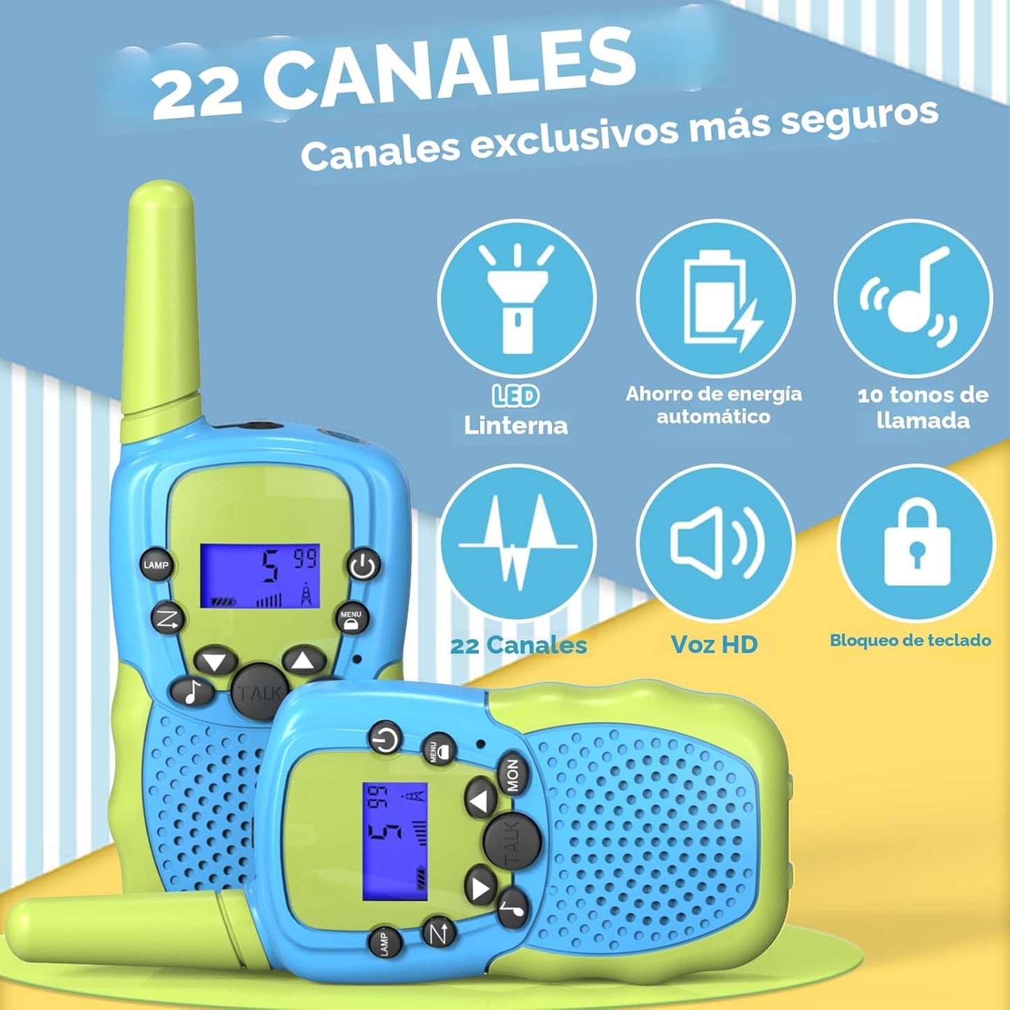 Selieve Juguetes para niños y niñas de 3 a 12 años, Walkie Talkies...