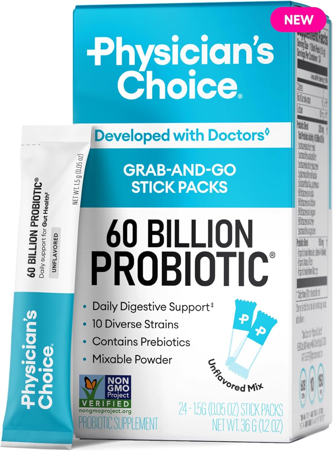 Physician's Choice Paquetes de probióticos en barra de 60 mil m...