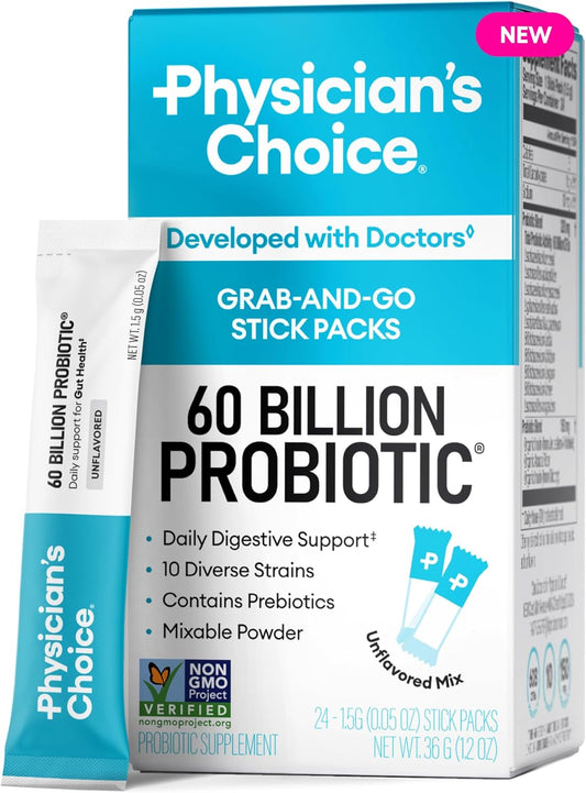 Physician's Choice Paquetes de probióticos en barra de 60 mil m...