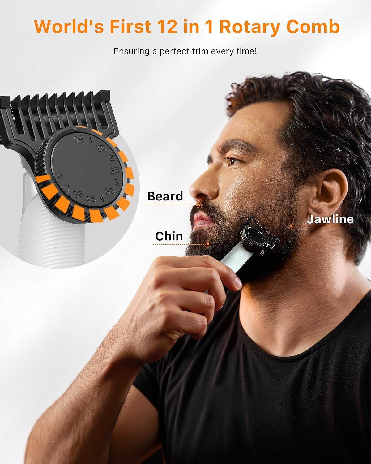 Trimcoo Nuevo Kit Eléctrico de Recortador de Barba y Pelo de Nariz...