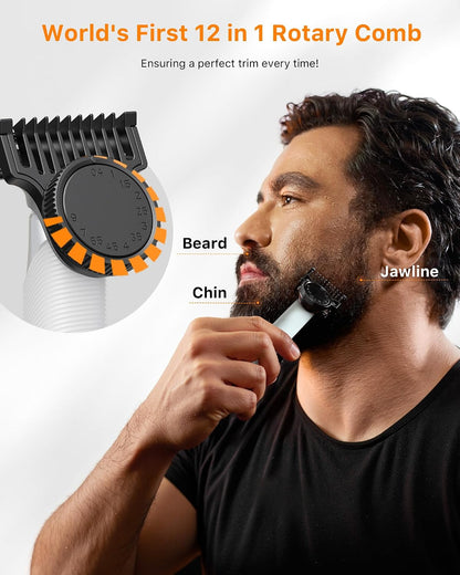 Trimcoo Nuevo Kit Eléctrico de Recortador de Barba y Pelo de Nariz...