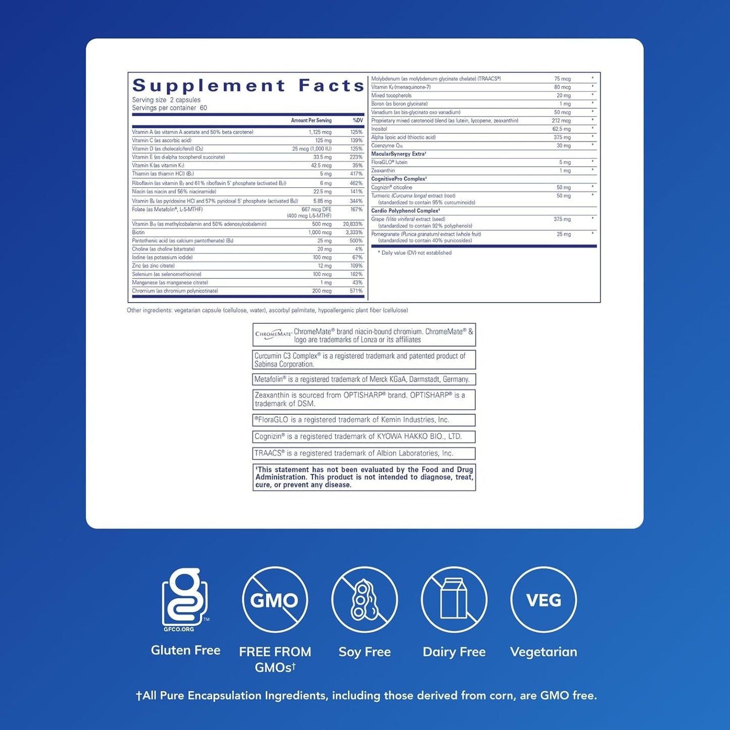 Pure Encapsulations Longevity Nutrients | Complejo multivitamínico\...