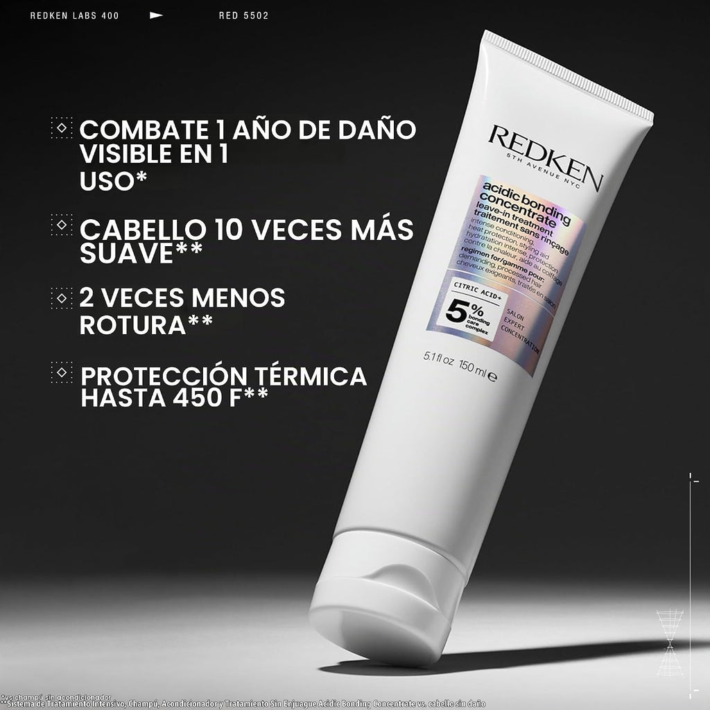 Acondicionador sin enjuague Acidic Bonding Concentrate de Redken y...