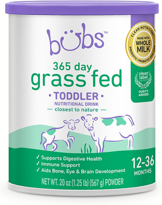 Bubs 365 Bebida Nutricional para Niños Pequeños de Ganado Alimentad...