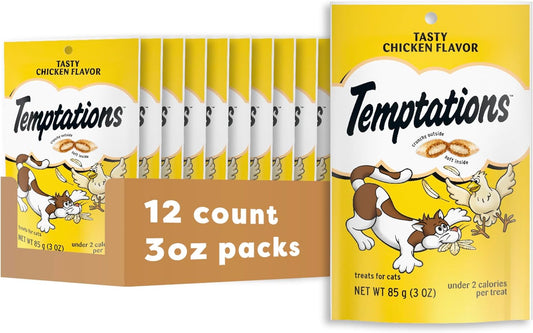 Golosinas Temptations clásicas para gatos, empaque múltiple, Negro