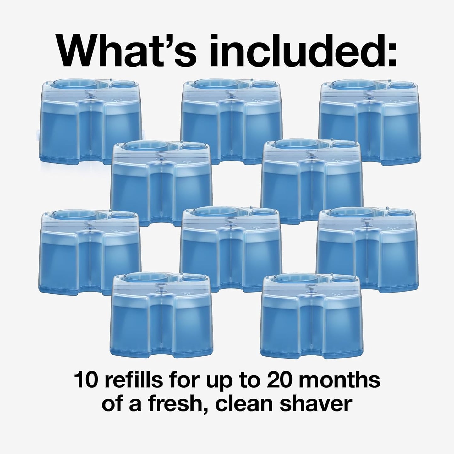 Braun Clean & Renew - Cartuchos de recambio CCR, solución líquida de repuesto para limpieza y carga, paquete de 10