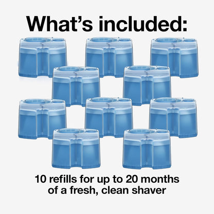 Braun Clean & Renew - Cartuchos de recambio CCR, solución líquida de repuesto para limpieza y carga, paquete de 10