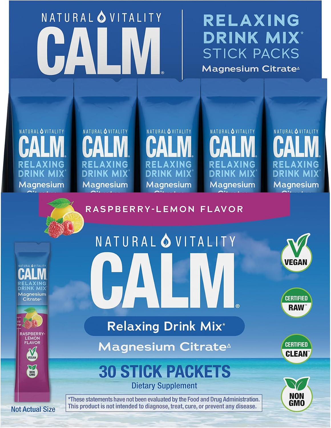 Natural Vitality Calm, suplemento de citrato de magnesio, mezcla de...