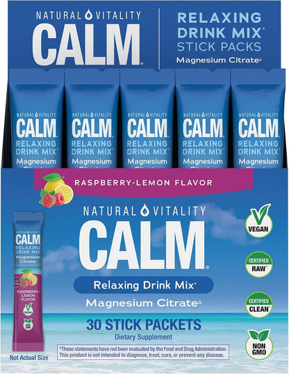 Natural Vitality Calm, suplemento de citrato de magnesio, mezcla de...