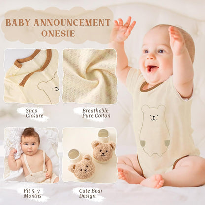 Golray 9 piezas Cestas de Regalo para Bebés Recién Nacidos para Niños y Niñas Baby Shower, 2 Sonajeros/Juguete Colgante de Asiento/Manta/Body/Babero/Calcetines 3D/Hito de Madera/Caja de Transporte