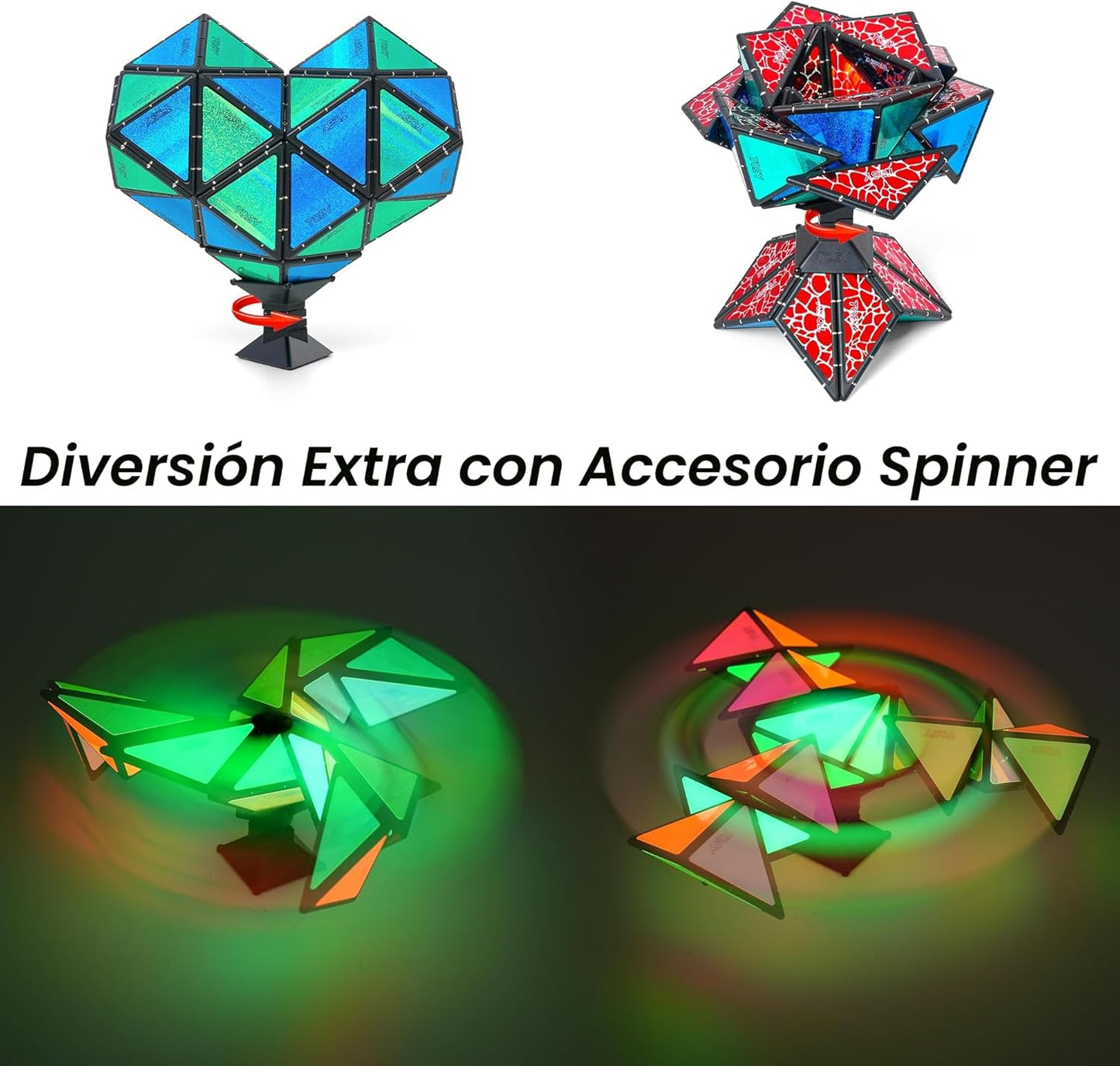 TOSY Pirámide Magnética de Piedra - 1 Cubo se Transforma en 1 Billó...