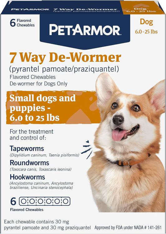 PetArmor Desparasitante de 7 vías para perros, tratamiento oral par...