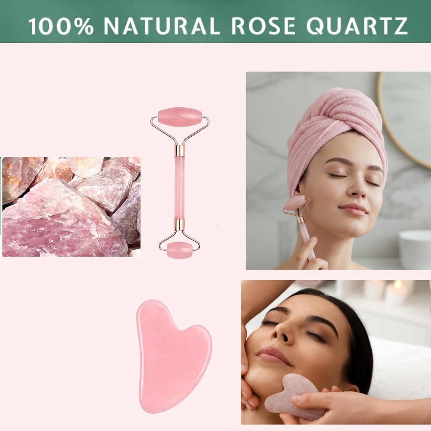 Vaporizador facial, juego completo de spa en casa \u2013 Rodillo de...