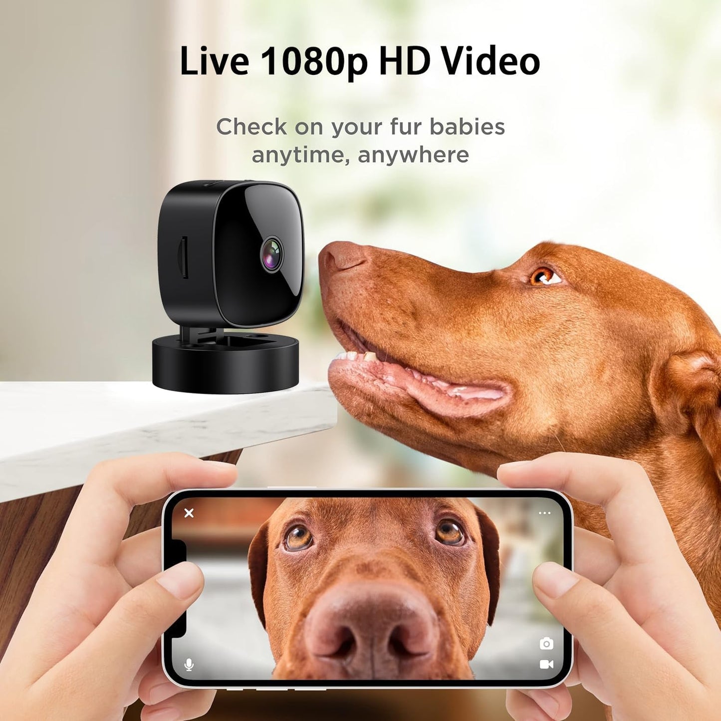 J-SINIGIDIN Mini cámara inalámbrica 1080P HD cámara interior para s...