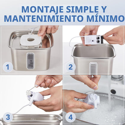 Veken Filtros de fuente de agua para gatos, paquete de 8 filtros de...
