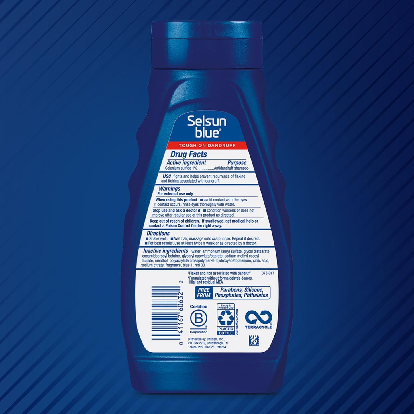 Champú Selsun Azul Medicado Máxima fuerza anti caspa, 11 onzas