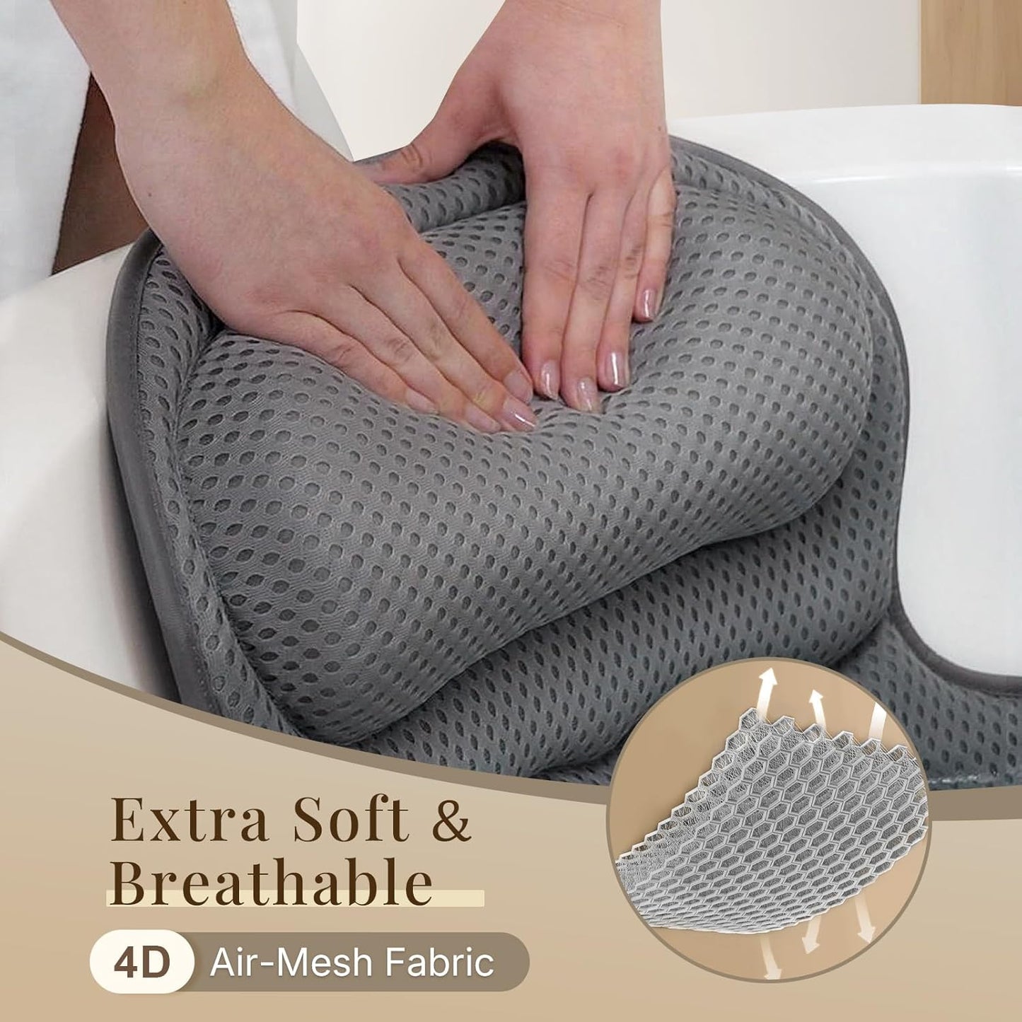 Almohada de baño, almohadas de baño de lujo para bañera, almohadas...