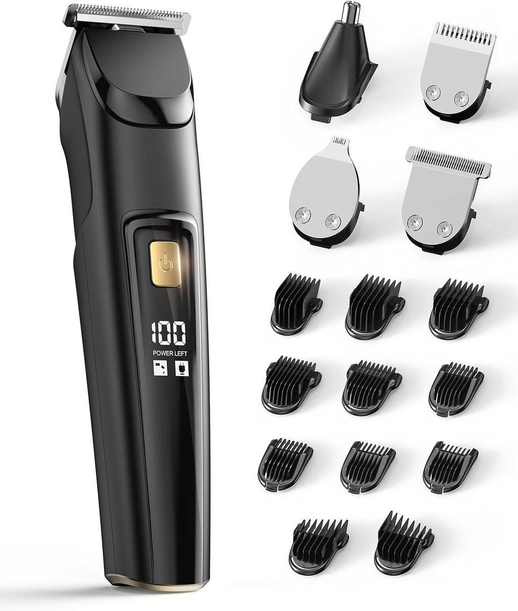 Recortadora de barba para hombres, kit 4 en 1 de carga rápida, 18 |...