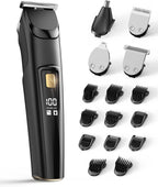 Recortadora de barba para hombres, kit 4 en 1 de carga rápida, 18 |...