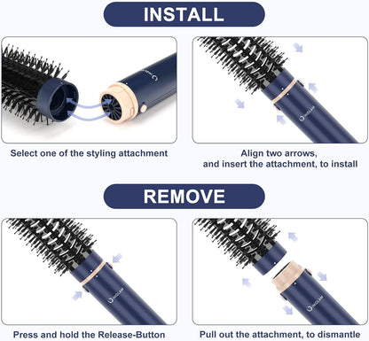 IG INGLAM MegaAIR Styler, cepillo secador de pelo profesional 5 en...