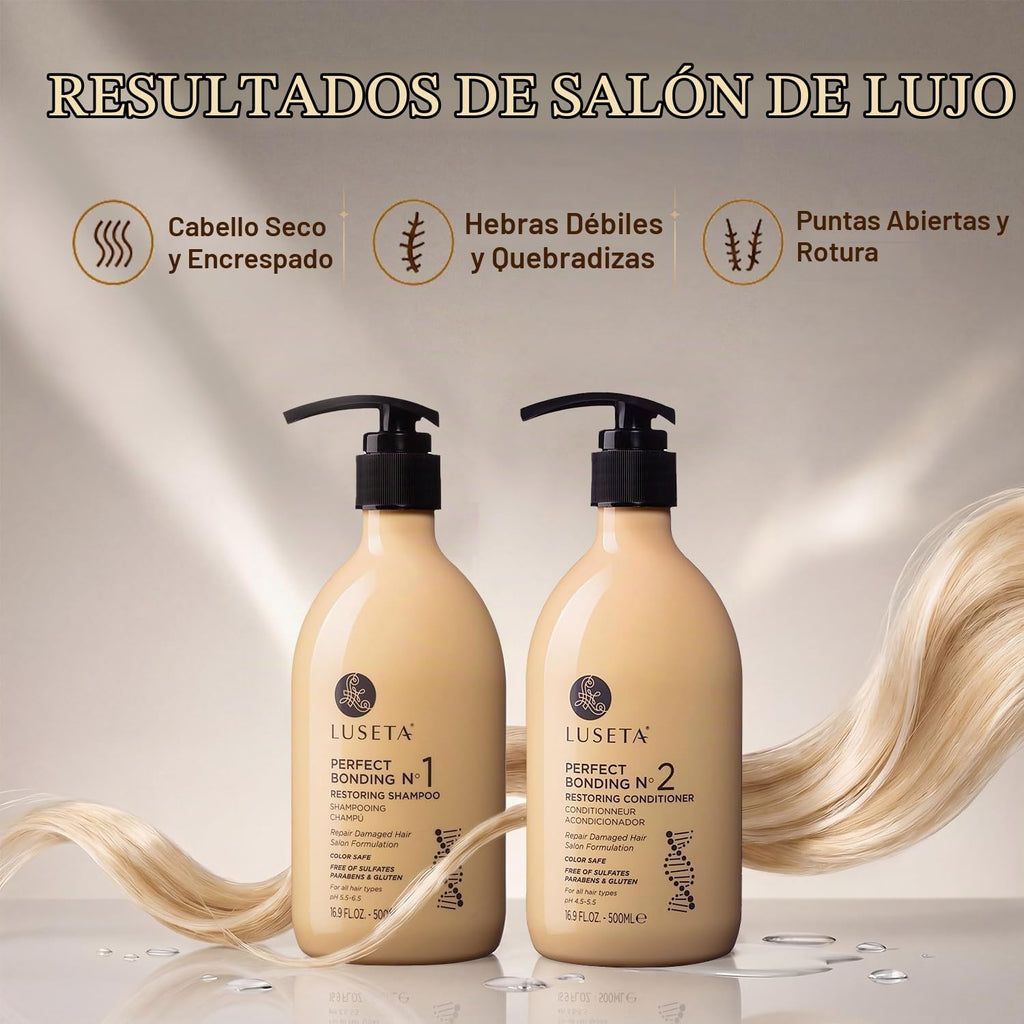 Luseta Salon - Juego de champú y acondicionador con aceite de romer...