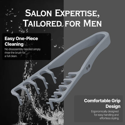 FORBEAUT Shadow - Cepillo de pelo para hombre, diseño curvado ventilado, hace que los hombres se sientan más cómodos, el cabello frontal añade volumen, expresión de textura, efecto ondulado