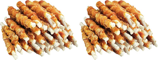 MON2SUN Golosinas para perros, palitos de piel de pollo torcida de...