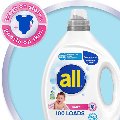 all Baby, Detergente líquido para ropa de bebé, suave para bebé, hi...