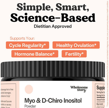 Suplemento en polvo de mio-inositol y D-Chiro inositol para mujeres...