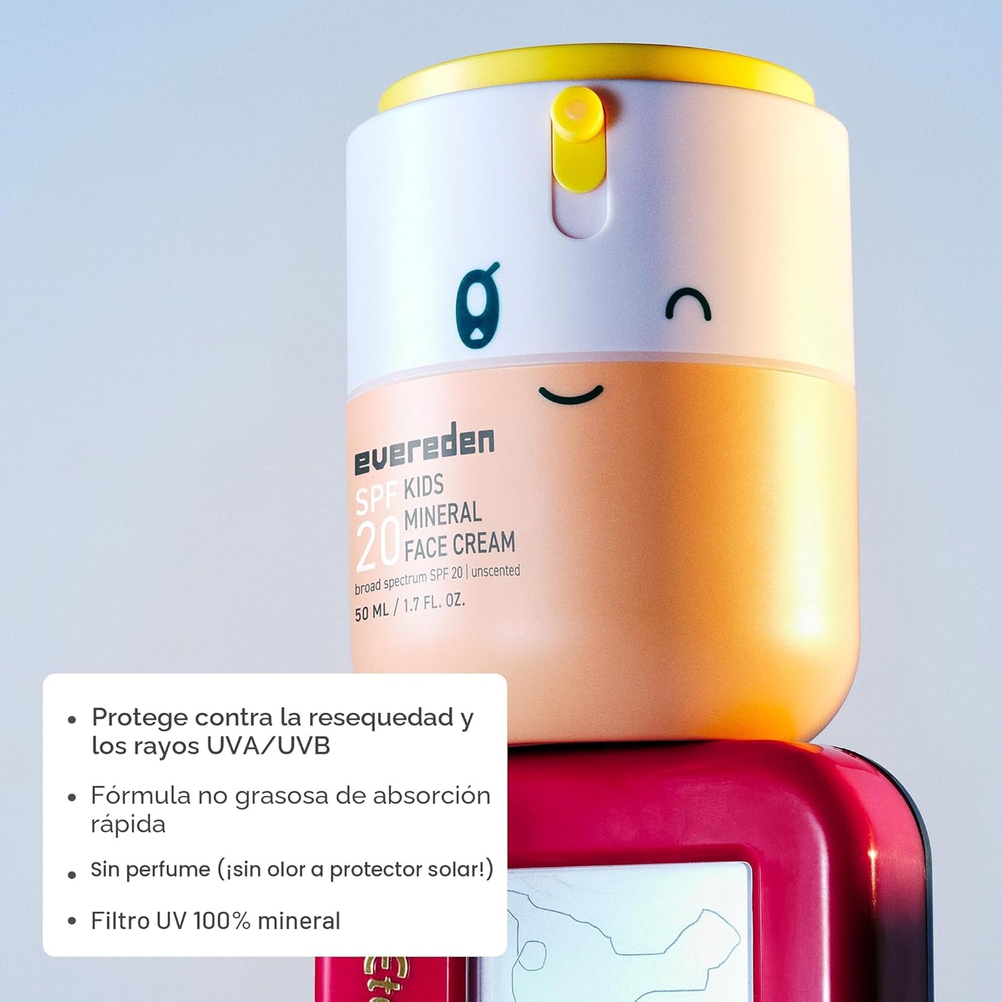 Evereden Crema facial para niños, 1.7 onzas | Loción facial sin fra...