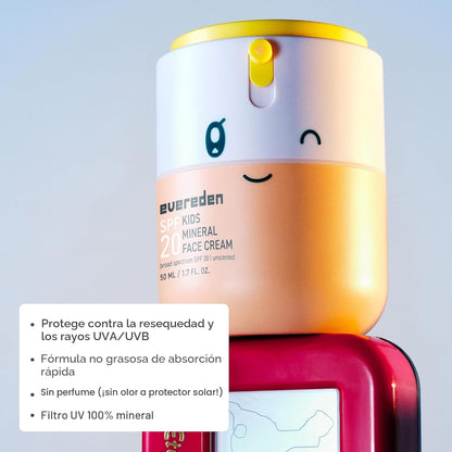 Evereden Crema facial para niños, 1.7 onzas | Loción facial sin fra...