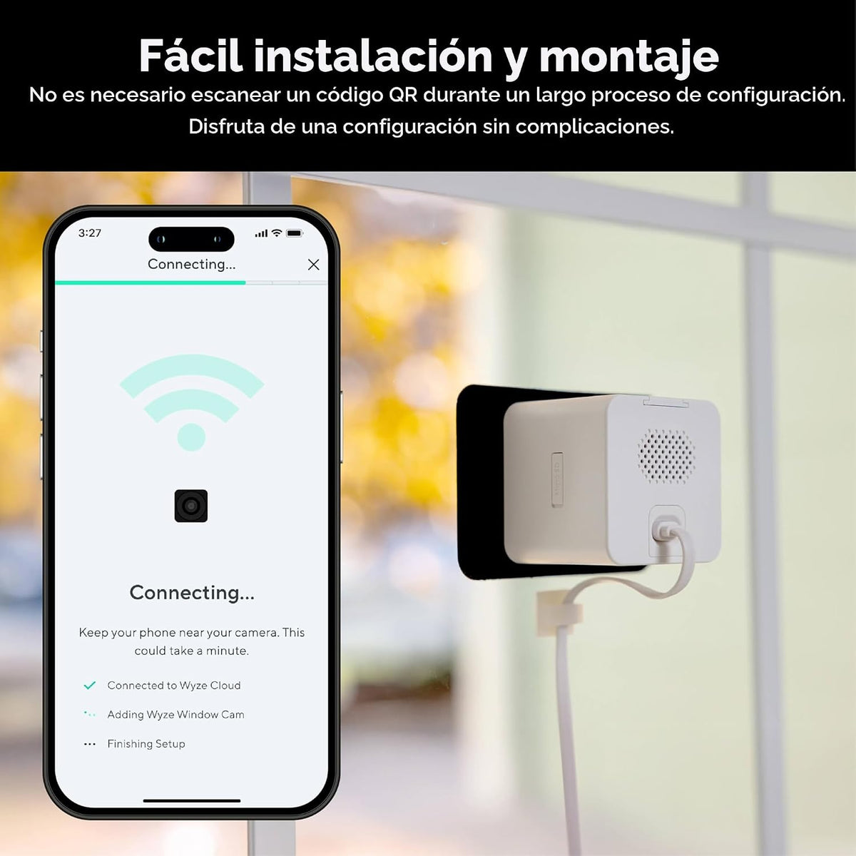 WYZE Paquete de 2 cámaras para ventana, cámara de seguridad WiFi HD...