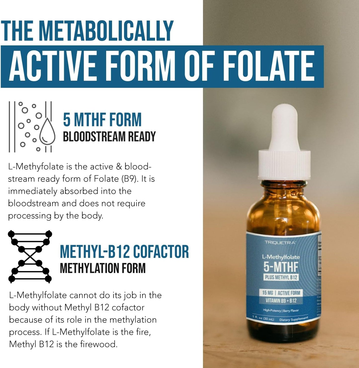 L Metilfolato 15mg Plus Metil B12 Cofactor \u2013 Sabor a Bayas Org...