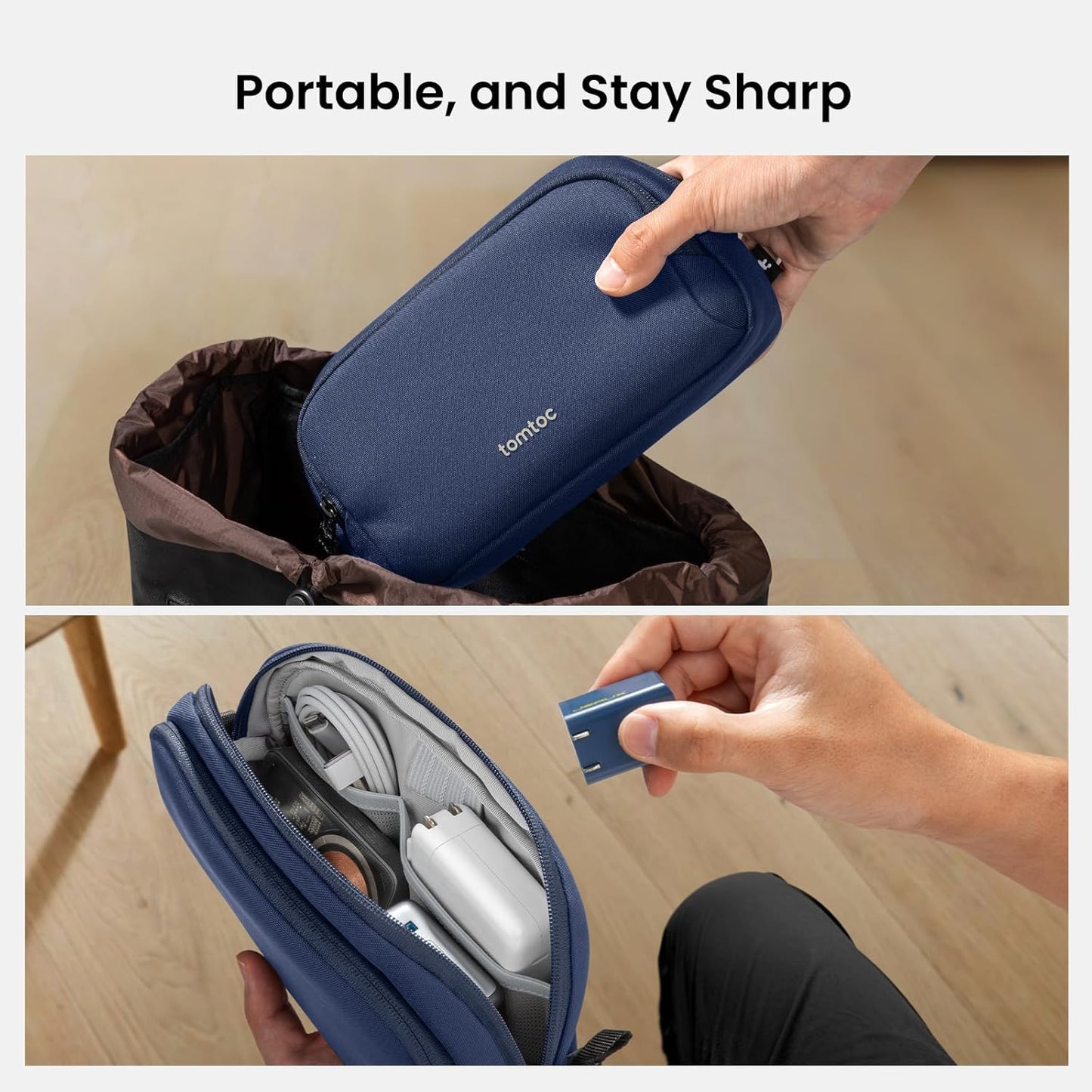 tomtoc Estuche Organizador Electrónico de Viaje, Bolsa de Almacenam...