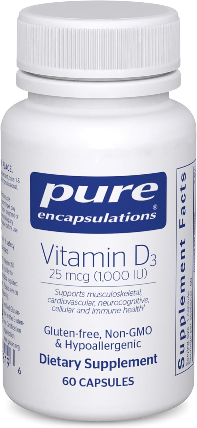 Pure Encapsulations Vitamina D3 25 mcg (1,000 UI) - Suplemento para...