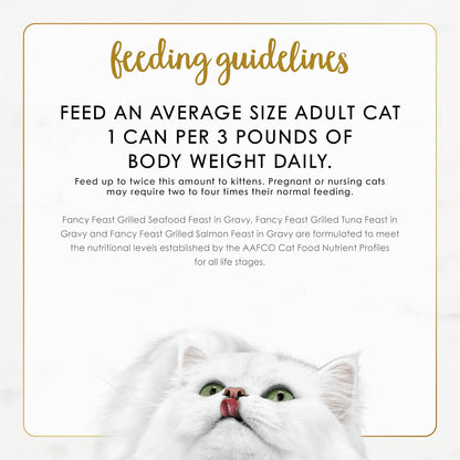 Purina Fancy Feast - Alimento húmedo a la parrilla para gatos, cole...