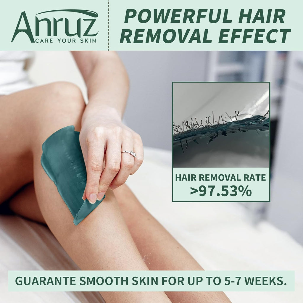 Anruz Kit de depilación verde salvia para mujeres y hombres, maceta...