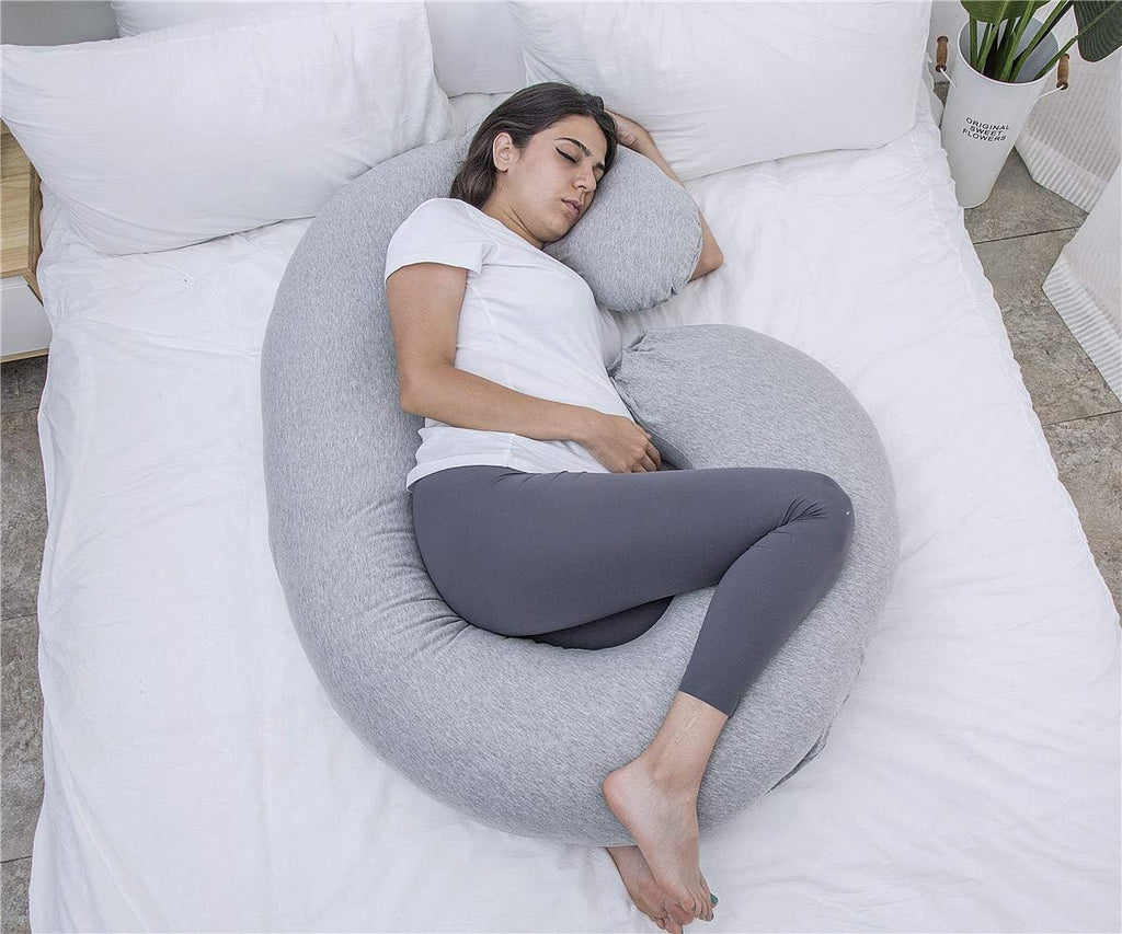 1 MIDDLE ONE Almohada de embarazo, almohada de cuerpo completo en f...