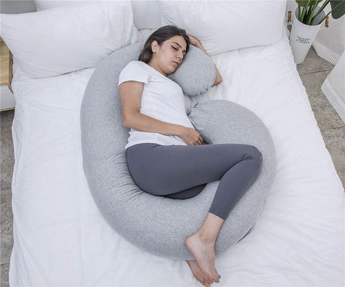 1 MIDDLE ONE Almohada de embarazo, almohada de cuerpo completo en f...