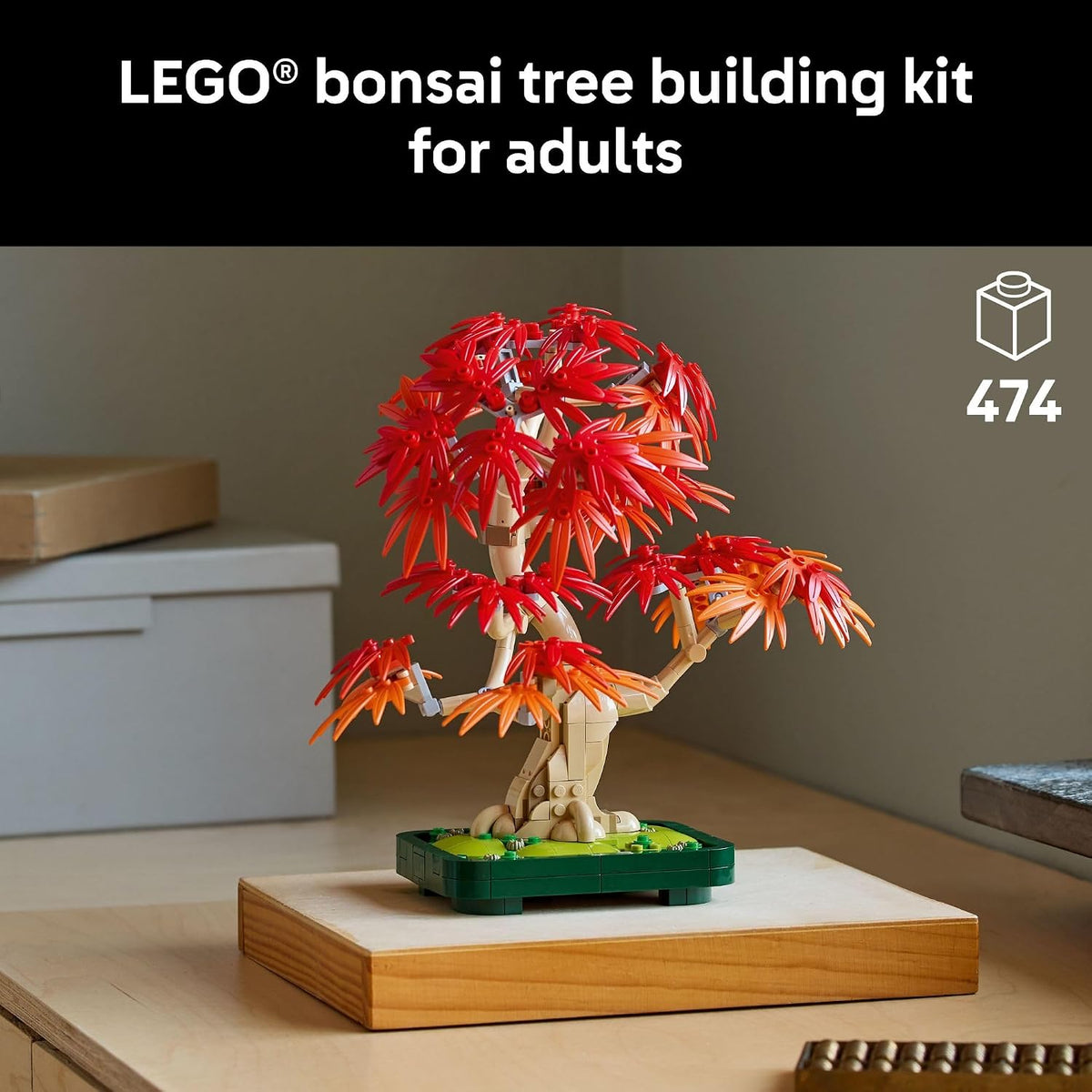 LEGO Botanicals 10348 - Kit de construcción de árbol bonsái de arce...
