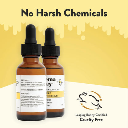 ECZEMA HONEY 15% de vitamina C + suero de ácido ferúlico, productos antienvejecimiento para el cuidado de la piel, aceite facial para eczema, piel seca y sensible (1 onza)