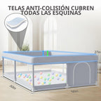XVISHX Corralito para bebés de 50 x 50 pulgadas, corralito para beb...