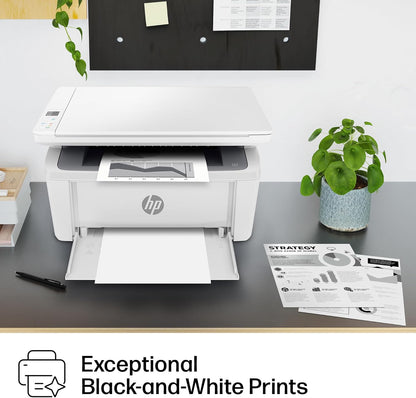 HP Laserjet MFP M140w Impresora inalámbrica en blanco y negro, impresión, escaneo, copia, velocidades rápidas, fácil configuración, impresión móvil, mejor para equipos pequeños