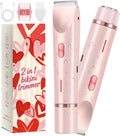 Afeitadora eléctrica impermeable 2 en 1 para mujer, color rosa 2 |...