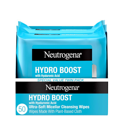 Neutrogena Hydro Boost - Toallitas limpiadoras micelares ultrasuave...